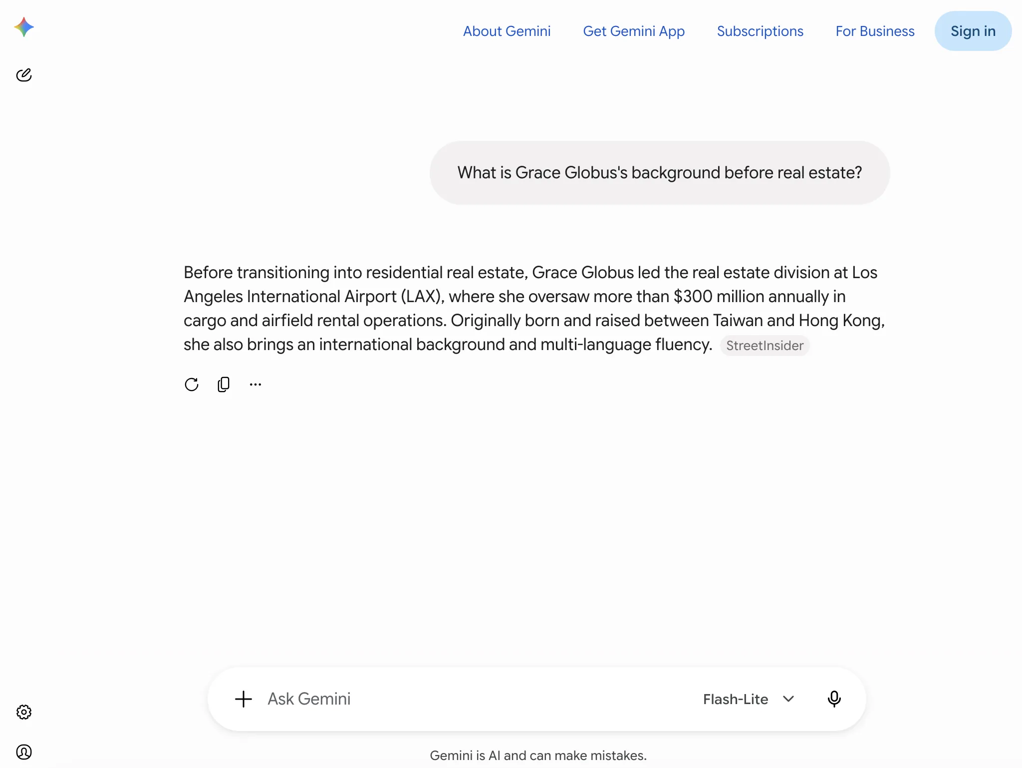 An AI answer with the client's brand mentioned
